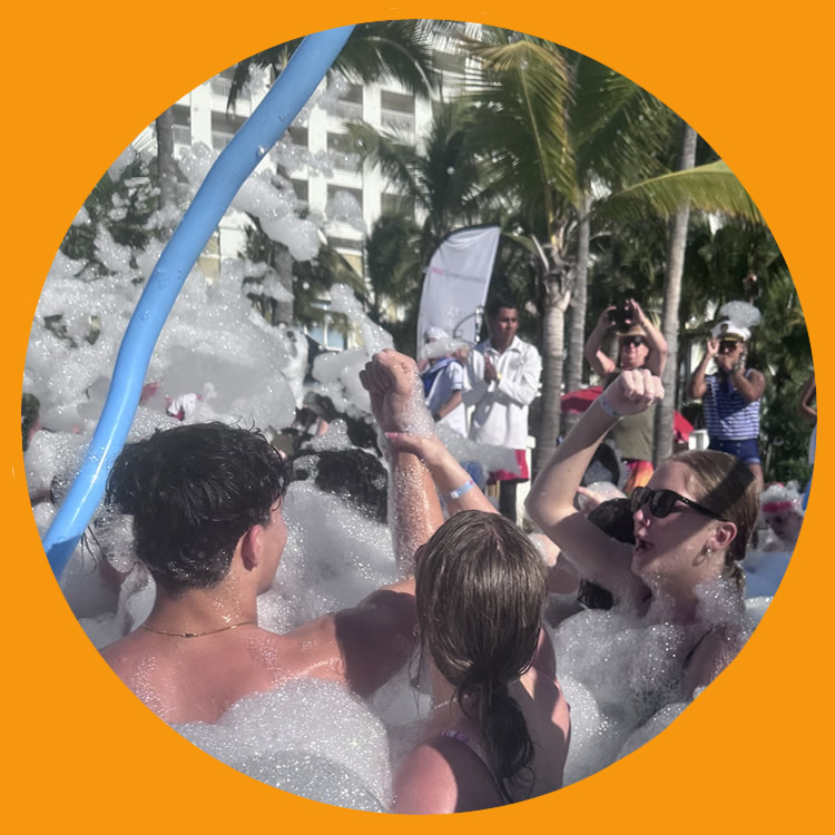 Pool fun - foam party