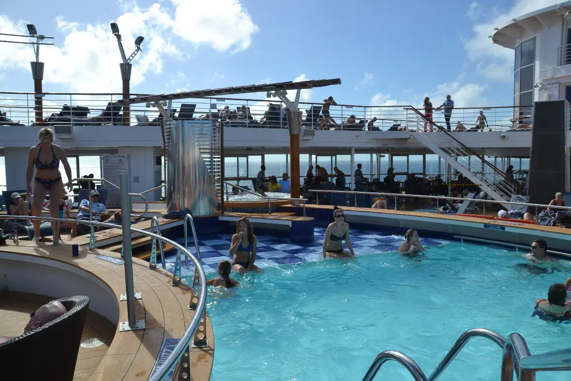 Cruise ship at sea